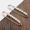 Simple Fashionable Imitation Pearl Beaded Brooch for Women's Classic Casual Jewelry Clothing Accessories