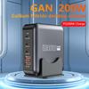 200W GaN Charger USB Multi Type C 100W Charging Station Rechargeable Universal Laptop Power Adapter Eco-Friendly Macbook Pro NEW