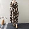 Summer Vintage Loose Cocoon Dress Round Neck Skirt