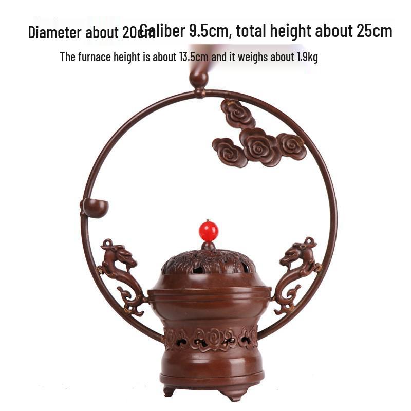 Bluetooth Copper Pixiu Incense Burner Ornament - Backflow Pendant for Home Decor