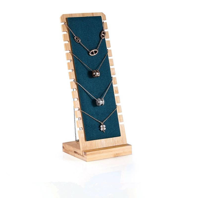 Bamboo And Wood Necklace Display Frame Pendant Jewelry Storage Display Frame Jewelry Necklace Pendant Display Shooting Props