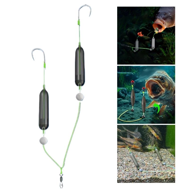 Fishing Tackle Accessories Reverse Bottom Rigs Iseni Hook Floating Tear Drop Rig Anti Separation Base Fishing Hook