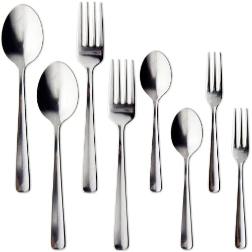 Nagao Hakaku Dinner Cutlery Set, 8 Pieces, Stainless Steel, Dishwasher Safe, Made in Japan