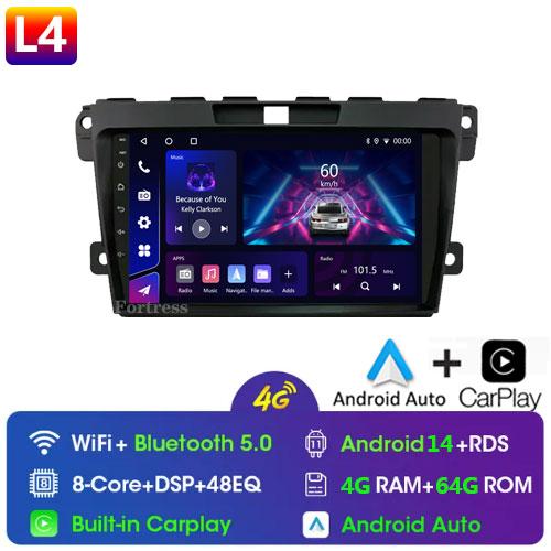 Android OS for Mazda CX-7 CX7 2008 - 2015 GPS Navigation 9 inch Car Radio Video Multimedia Player CarPlay 4G BT DSP Stereo