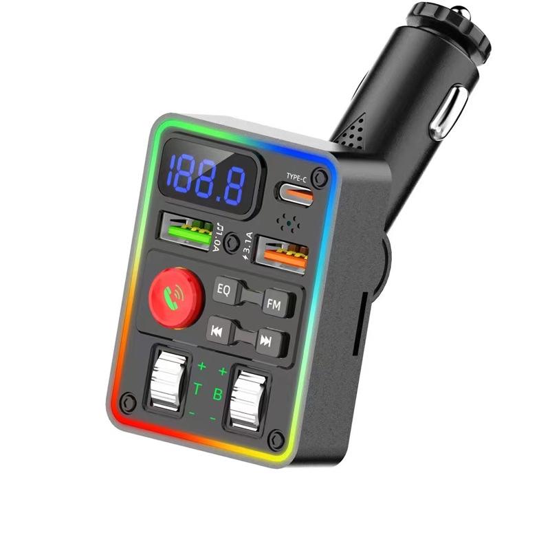 

Приватная модель Q52 Bluetooth FM-передатчик с двойными колесиками прокрутки, воспроизведением с TF-карты и быстрой зарядкой QC3.0 для автомобиля.