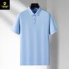 Python Dragon Polo Shirt: Logo Design with British Turn-Down Collar, Short Sleeves, Ideal for Workwear and Team Uniforms