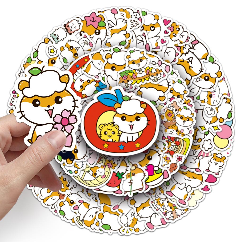50 Cartoon Stickers Cute Sanrio Guka Decorative Water Cup Mobile Phone Case Computer Stickers