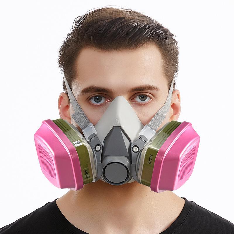 Puda 410 Industrial Gas Mask - Anti-Organic Vapor, Chemical, Spray Paint, and Dust Protection (6200 Model)