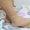 Sommerschmuck 925 Sterlingsilber Fußkettchen Damen Minimalistisches Knöchelklingel-Armband Knöchelschmuck Strandaccessoires