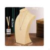 HShaped Necklace Stand Textured Display Bust Woven Jewelry Beige