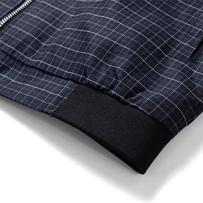 Qipilang Men's Business Casual Plaid Bomber Jacket