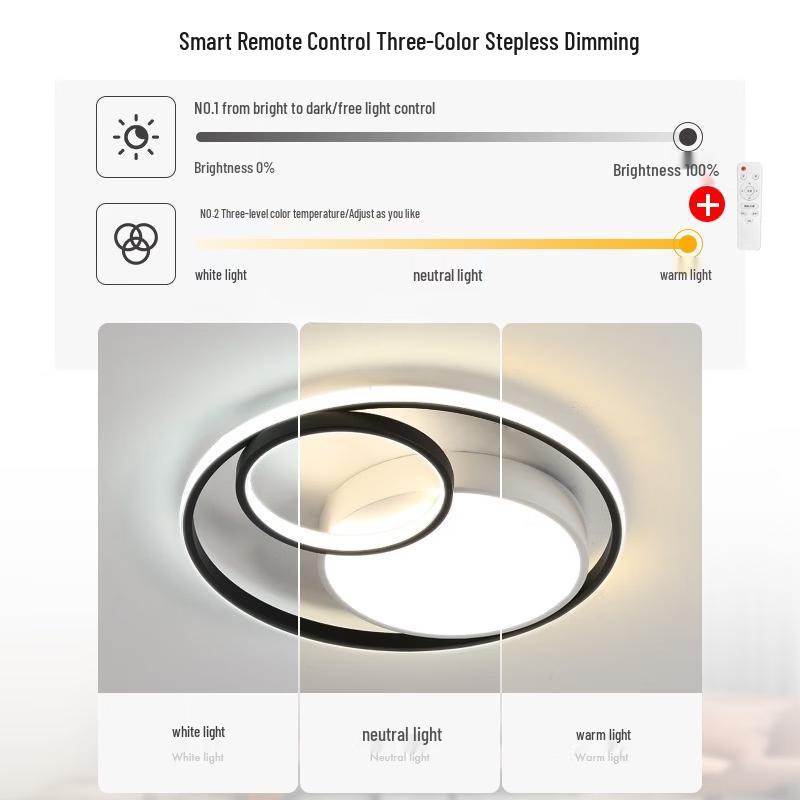 Nowoczesna minimalistyczna lampa sufitowa LED Nu Feng