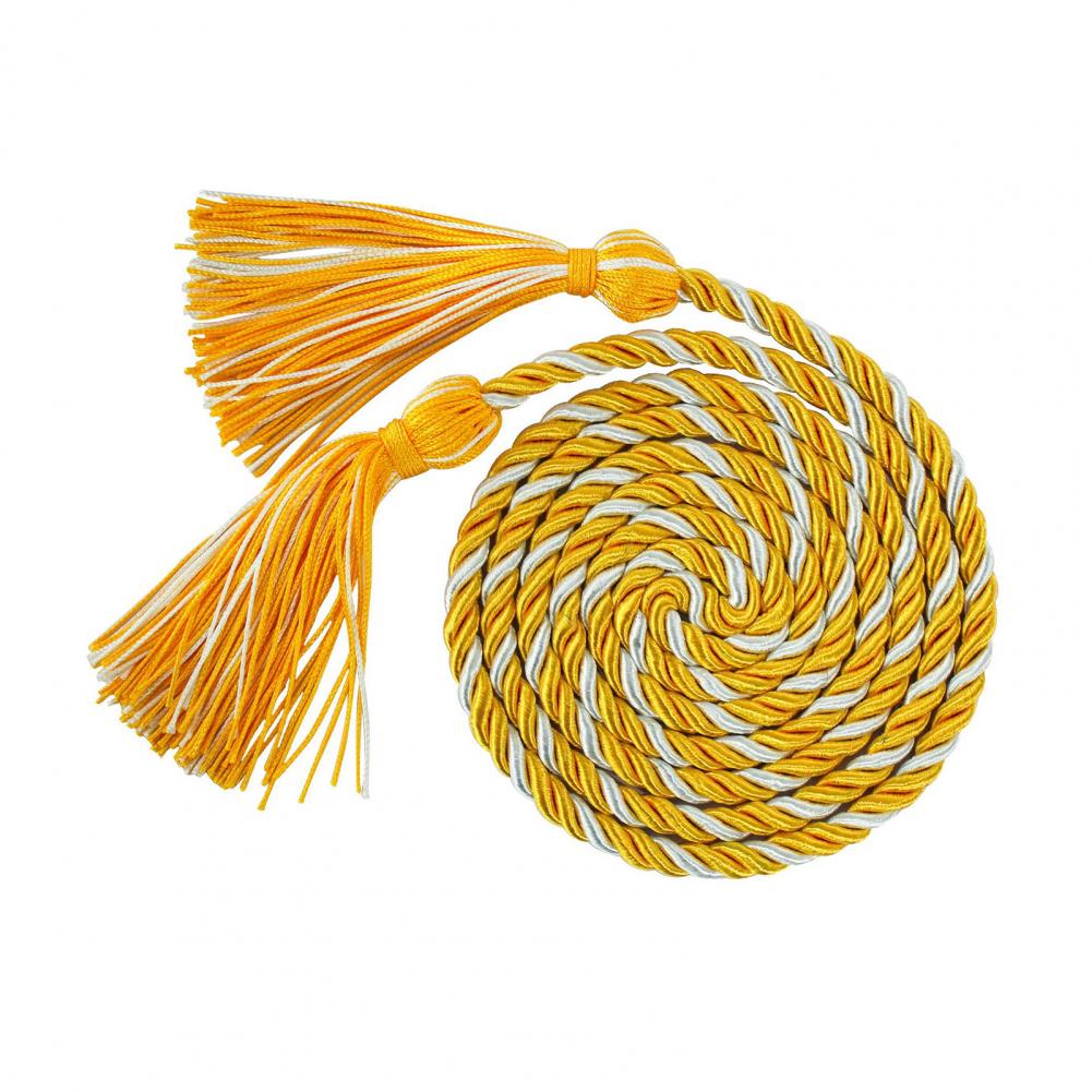1.7m Graduation Honour Rope Hanger Thick Twisted Rope with Tassel Color-Blocking Tight Knitting Bachelors Master Honour Rope