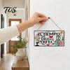Floral Wooden Hanging Plaque Spanish Religious Prayer Wall Ornament with Rose Cross Flower, New Home Housewarming Gifts Decorative Pendant for Living