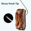 Bacon Roast Duck Pork Stainless Steel S Hooks with Sharp Tip Utensil Meat Clothes Hanging Hooks for Butcher Shop Kitchen Baking