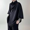 Black Harajuku Techwear Men's Clothing Stylish Gothic Punk Hip Hop Streetwear Creative Men's T Shirts Japanese Anime Clothes