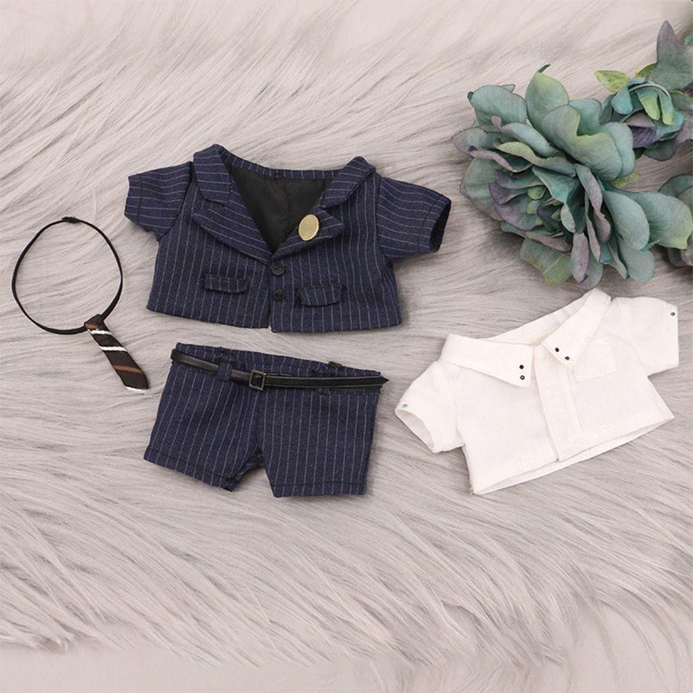 Fashion Suit Shirt Plush Doll's Clothes 20cm Doll Clothes Doll Tops Pants Cotton Doll Outfit