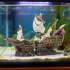 Resin Aquarium Hideout Sunken Ship Playground Ornament for Freshwater Saltwater Tanks and Reptile Habitat