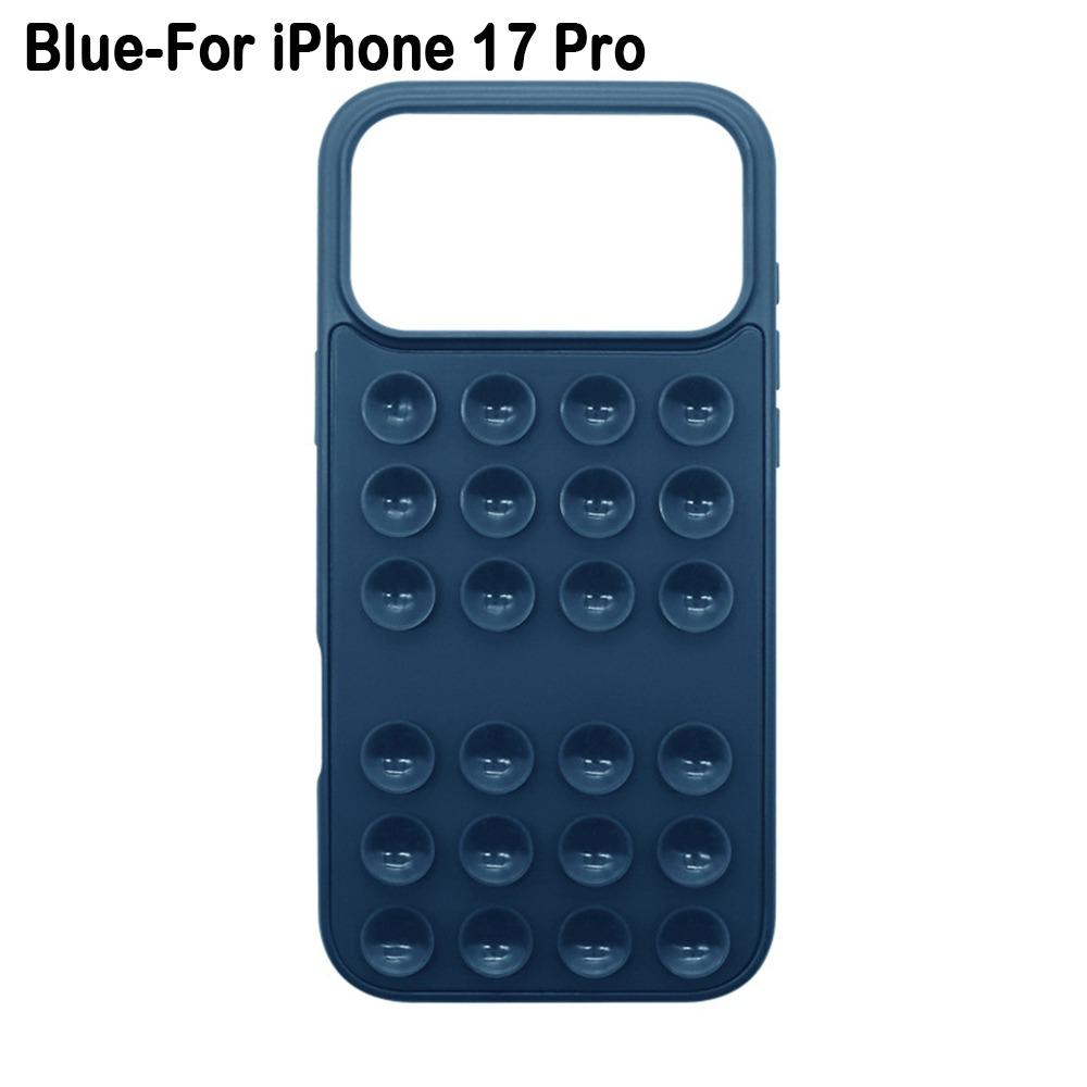 Silicone Phone Case Suction Cup Bracket Phone Protective Shell for iPhone 17/Air/17 Pro Max
