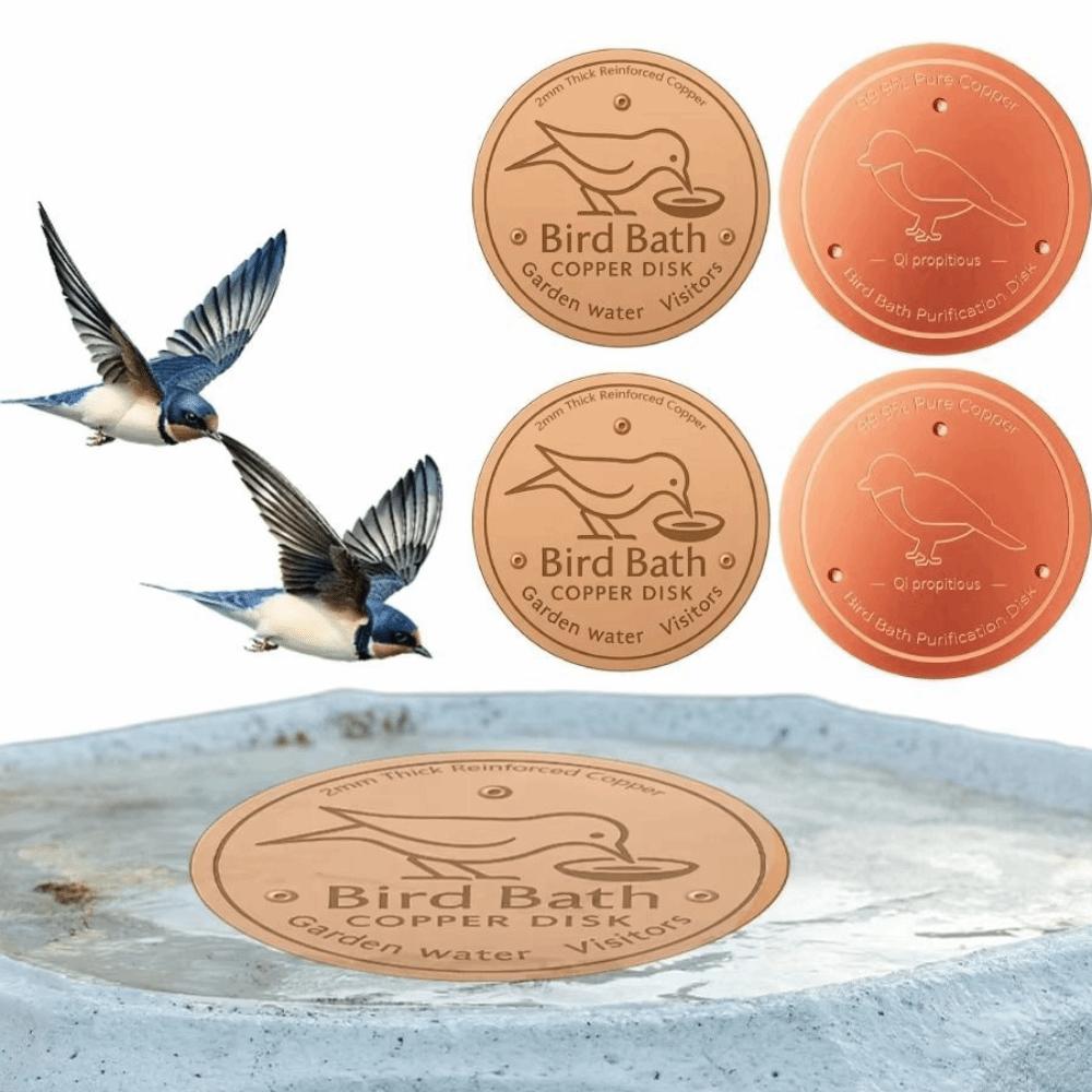 Triple-Point Support Bird Bath Copper Disk Universal Copper Purifier Plate  for Garden Fountain