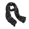 Scarf autumn and winter new floral retro pleated silk scarf neck protection warm scarf twist braid scarf shawl