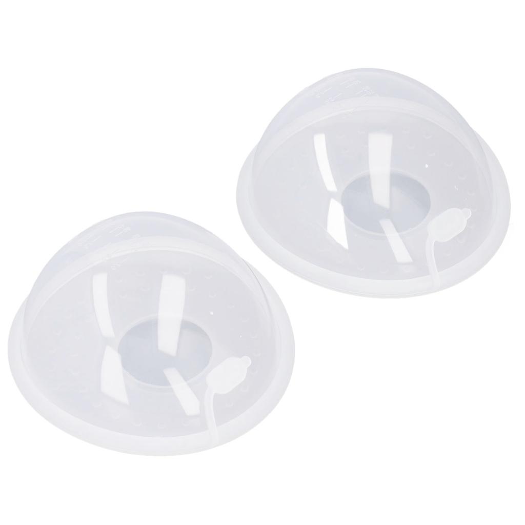 2Pcs Breastmilk Collector Shell Wearable Silicone Portable Breast Shell Prevent Leakage Overflow