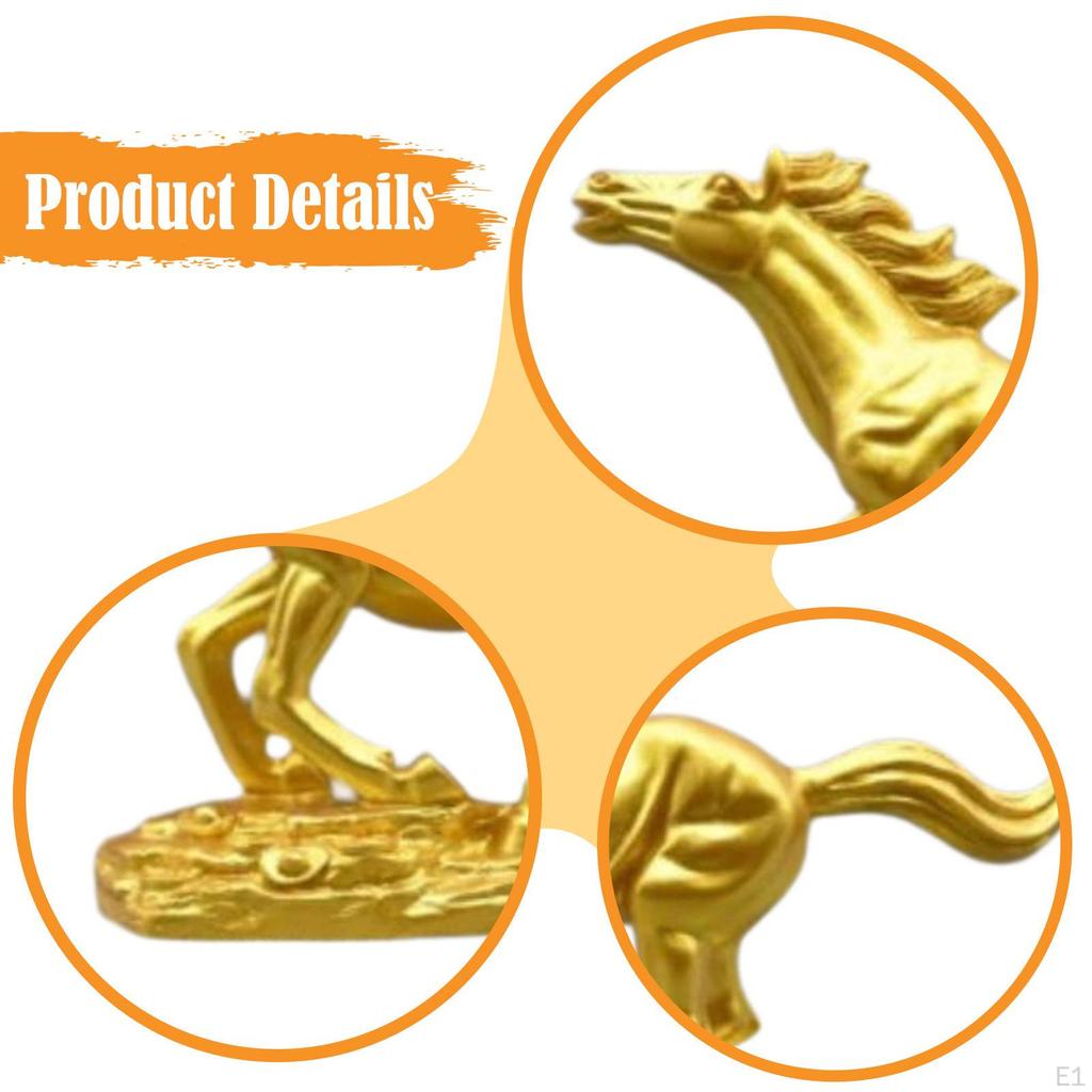 Feng Shui Ornament, Pet Decoration, Horse Figurine for Desk, Shelf, Bedroom Closet