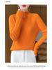 Damen Rollkragen 100% Wolle Verdickter Pullover - Modischer Strickpullover für Herbst und Winter