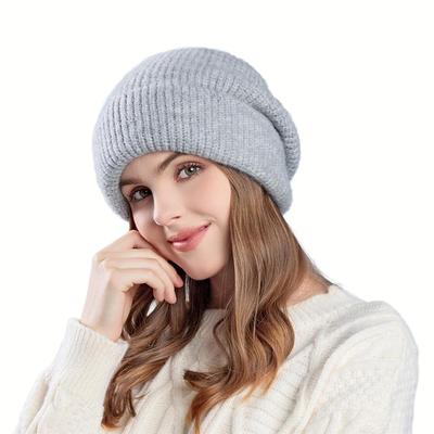 Gorro de Tricô LeafIn para Homens e Inverno Frio Frio Tricô Tricotado Lã Emagrecimento Perfeito para Tamanho Único Serve 8624 Grátis Mulheres, Chapéu, Proteção, Quente,