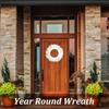Good-Faux Pampas Grass Wreath 24Inch Fall Wreath Farmhouse Wreath With 11Inch Inner Ring For Christmas Decor (White)