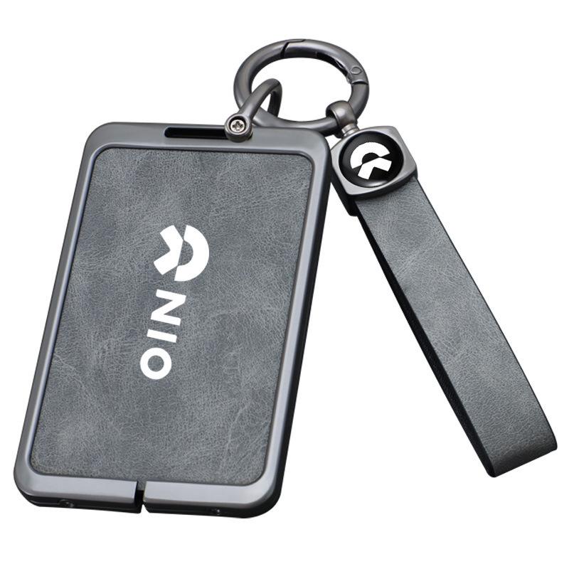 NIO Car Key Case: Compatible with ES6, ES8, EC6, EC7, ET5, ET7, ES7 Models. Stylish and Durable Buckle Design for Men.