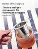 304 Stainless Steel Tea Strainer, Household Tea Infuser, Tea Filter, Long Handle with Lid, Tea Set
