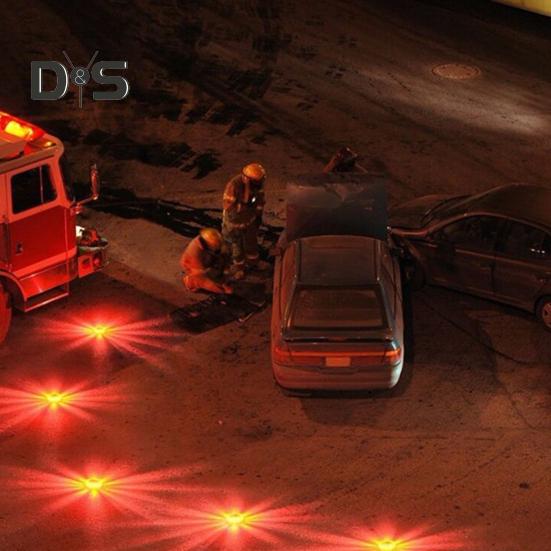 2 Stück Auto-Warnleuchten mit 9 Blinkmodi, superhell, hohe Lumen, wasserdicht, batteriebetrieben, LED-Warnleuchten mit Magnet