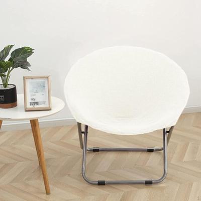 Jacquard Saucer Slipcover Stretchable Removable Moon Cover for Adults Washable , White, One Size
