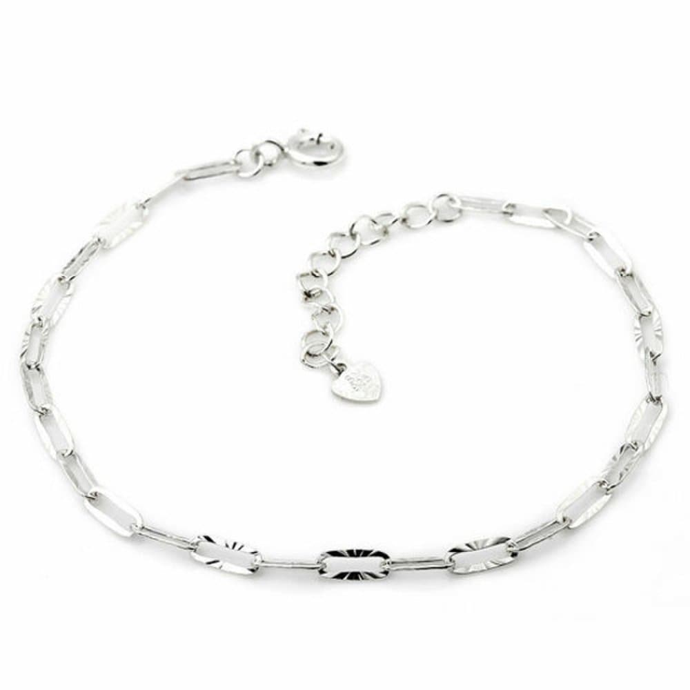 Shiny Modul 92.5 Silver Cutting Chain Daily Silver Bracelet