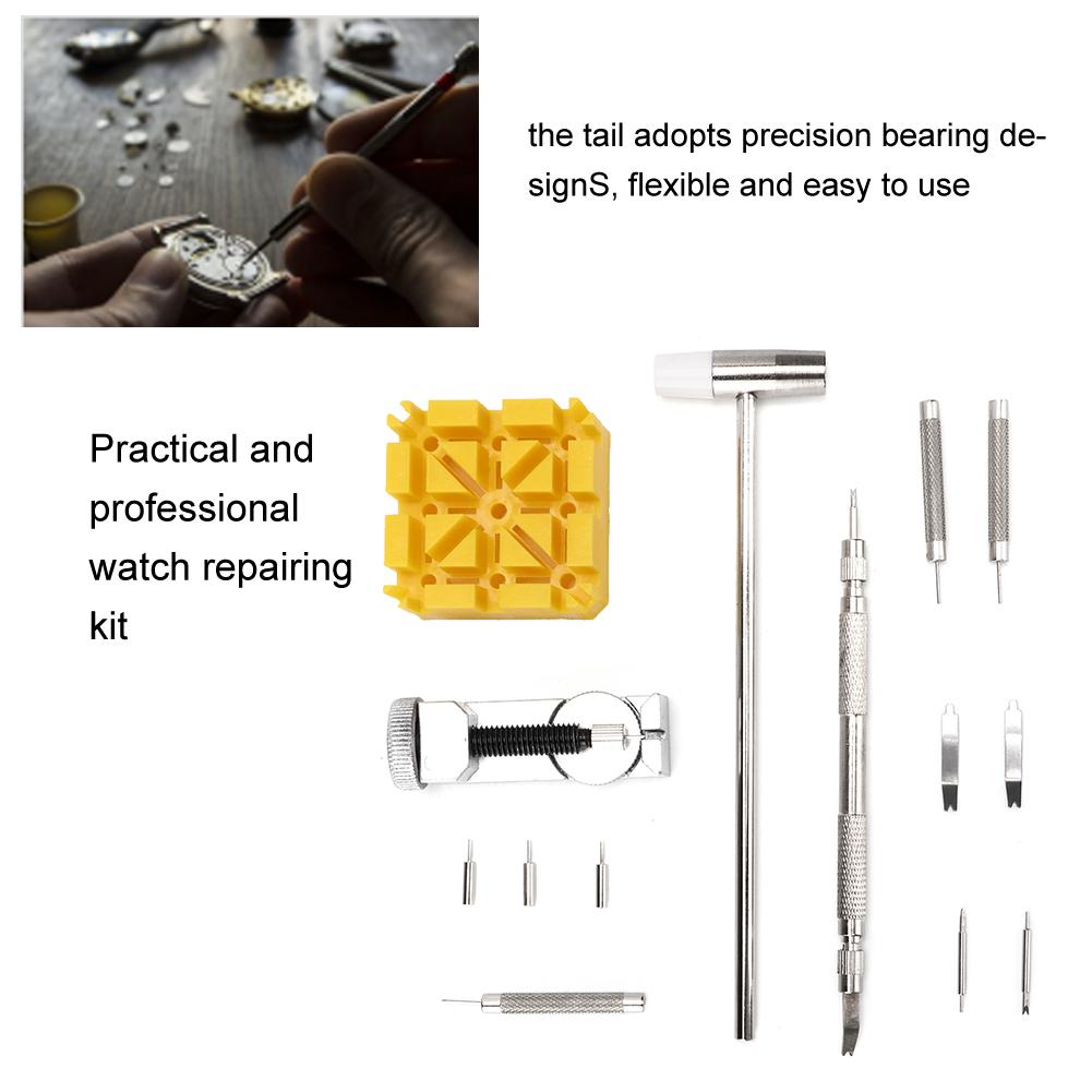 14 stk. verktøysett for klokkereparasjon Klokkehammer Sett med verktøy for fjerning av klokkereim