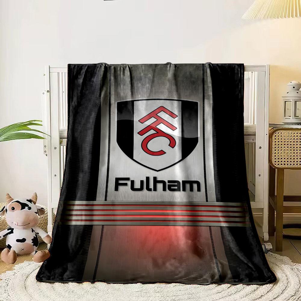 Fulham FC Logo Blanket Design Print Blanket Soft and Cozy Perfect for the Living Room Bed Sofa or a Nap,gift
