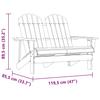 Vidaxl 2-Seater Adirondack Garden Chair, Solid Fir Wood