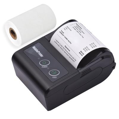 Przenośna bezprzewodowa termiczna drukarka pokwitowań BT o przekątnej 58 mm i przekątnej 2 cali. Obsługa mini mobilnej drukarki POS