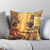 Egyptian Tutankhamun Ankhesenamun Square Pillowcase Polyester Linen Velvet Creative Zip Decor Throw Pillow Sofa Seater Cover
