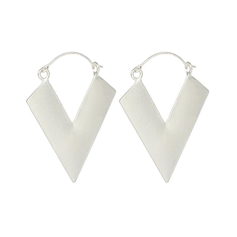 

Hot sale, simple and good-looking triangular irregular graphic earrings, simple and versatile beautiful earrings, factory direct sales срібний