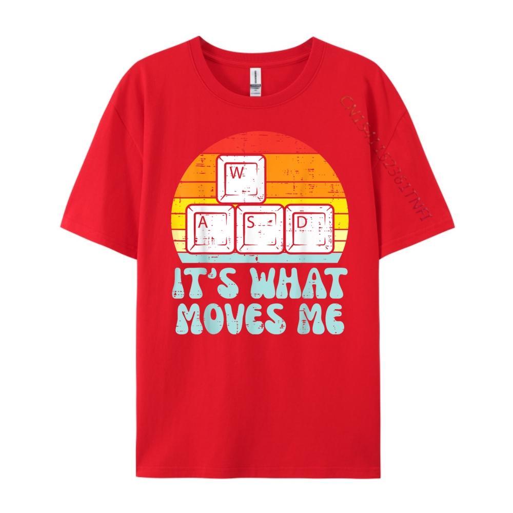 Wasd What Moves Me Pc Gaming Retro Gamer Men Boys Kids Teen Men Clothes Men Clothing Designer Oversized T Shirt