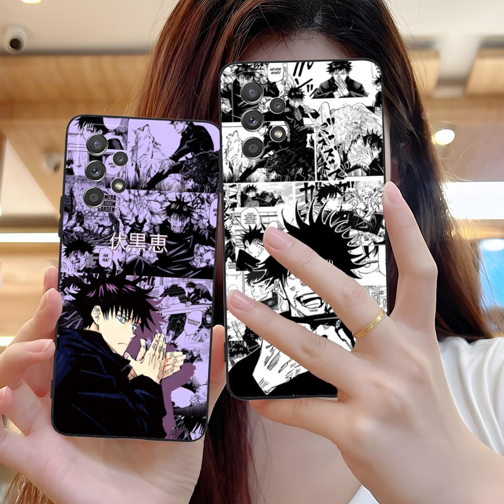 Custodia per Cellulare Megumi di Jujutsu Kaisen per Samsung Galaxy M55 54 42 35 34 33 32 23 22 15 14 13 12 F55 5G Copertura Colorata Cover