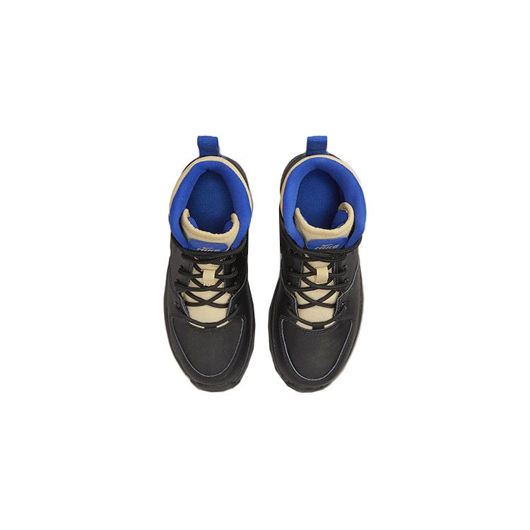 Nike Manoa Outdoor Shoes Comfortable Slip Resistant Shock Absorbing Durable High Top Kids Shoes Black Khaki BQ5373-003