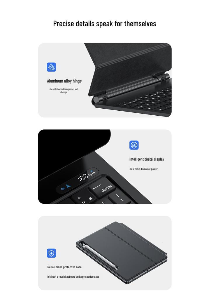 Huawei MatePad Air Magnetic Suspension Bluetooth Keyboard Case with Touch-Control Backlight