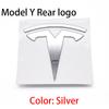 QSGMX1 3D For Tesla Logo ABS TESLA  Model 3 Mode Y Car Front Hood Logo Cover Emblem Sticker Styling Auto Body Rear Trunk Badge