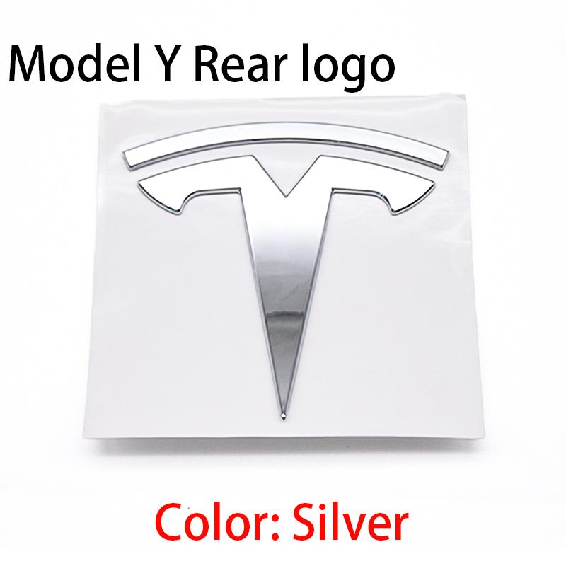 QSGMX1 3D For Tesla Logo ABS TESLA Model 3 Mode Y Car Front Hood Logo Cover Emblem Sticker Styling Auto Body Rear Trunk Badge