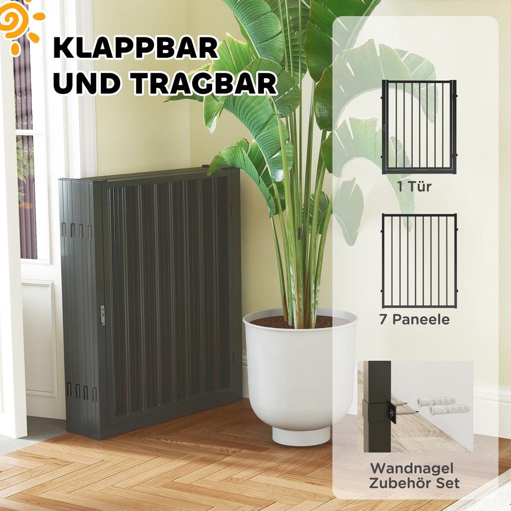 Puppy Playpen, Dog Playpen, Puppy Enclosure, 8 Panels with Door, Foldable and Portable Dog Fence, Steel, Black
