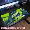 Seattle Seahawks Customized Name Text Mouse Pad, Large Desk Mouse Mat Personalized Home Office Present