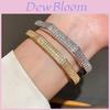 Copper Zirconia Clasp Bracelet With Geometric Design For Fashion And Office Wear